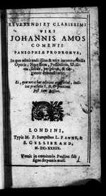 Pansophiae Prodromus